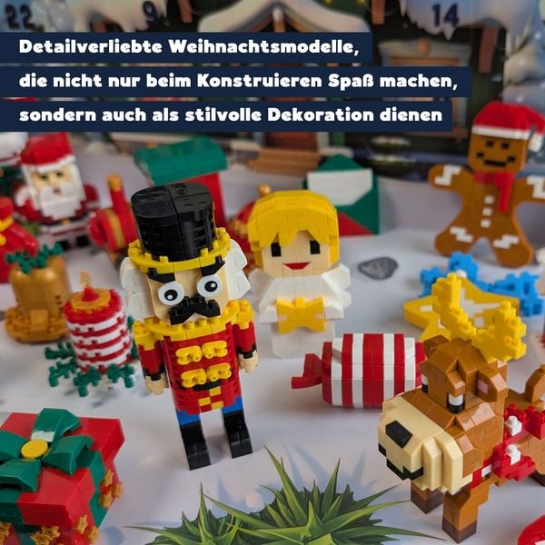 Produktbild: TOPP Bricks Adventskalender &ndash; 24 weihnachtliche Sets aus Mini-Klemmbausteinen