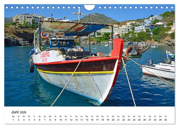 Produktbild: Farbenfrohe Boote in kristallklarem Wasser (Wandkalender 2026 DIN A4 quer), CALVENDO Monatskalender