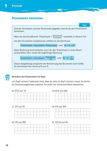 Produktbild: Klett 10-Minuten-Training Mathematik Prozente und Zinsen 6.-8. Klasse