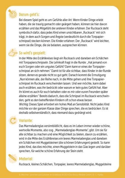 Produktbild: Sprechen und Zuh&ouml;ren im Erz&auml;hlkreis. 30 Bildkarten mit Erz&auml;hlspielen f&uuml;r die Grundschule