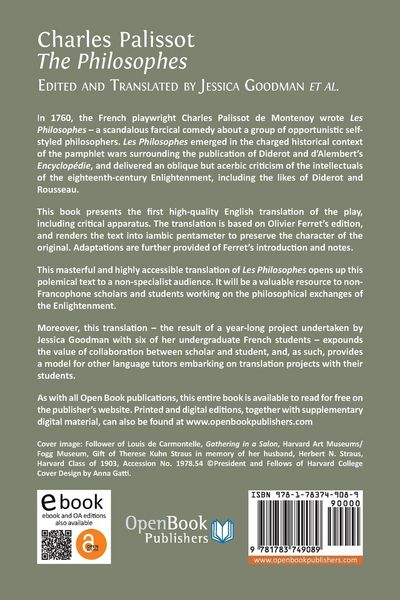 Produktbild: 'The Philosophes' by Charles Palissot