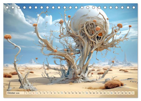 Produktbild: Surrealismus trifft W&uuml;ste (Tischkalender 2026 DIN A5 quer), CALVENDO Monatskalender