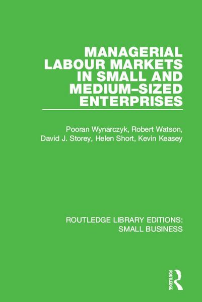 Produktbild: Managerial Labour Markets in Small and Medium-Sized Enterprises