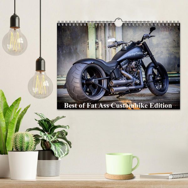 Produktbild: Exklusive Best of Fat Ass Custombike Edition, feinste Harleys mit fettem Hintern (Wandkalender 2025 DIN A4 quer), CALVENDO Monatskalender