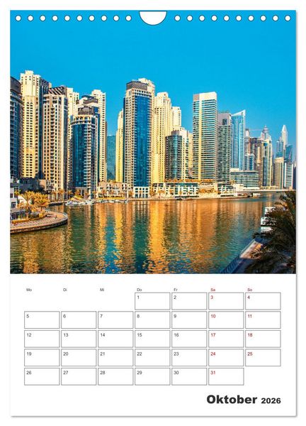 Produktbild: Dubai - Urlaubsplaner (Wandkalender 2026 DIN A4 hoch), CALVENDO Monatskalender