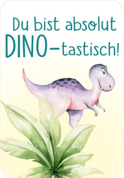 Produktbild: Mutmachkarten &ndash; Dino (Aquarelloptik)