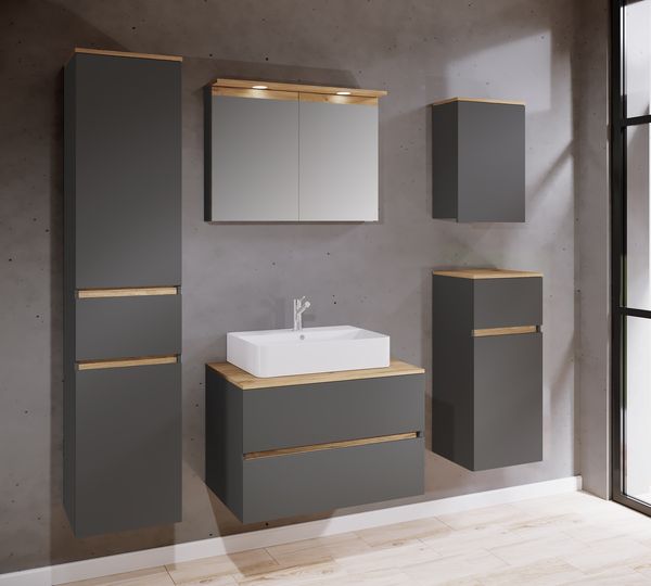 Produktbild: 4-tlg. Badm&ouml;bel-Set mit Waschbecken Cosila-I 111cm