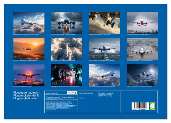 Produktbild: Flugzeuge hautnah - Flugzeugkalender f&uuml;r Flugzeugliebhaber (Wandkalender 2026 DIN A3 quer), CALVENDO Monatskalender