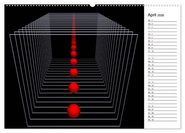 Produktbild: Mit Geometrie durch das Jahr (hochwertiger Premium Wandkalender 2026 DIN A2 quer), Kunstdruck in Hochglanz