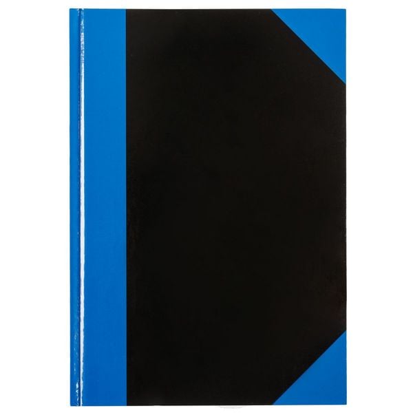 Produktbild: Idena Notizbuch Kladde liniert 96 Blatt 70g/m&sup2; schwarz/blau DIN A5