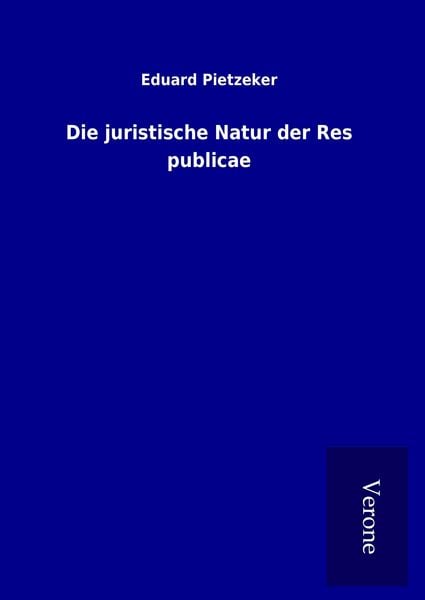 Produktbild: Die juristische Natur der Res publicae