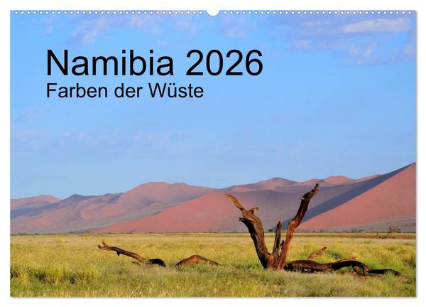 Produktbild: Namibia 2026 Farben der W&uuml;ste (Wandkalender 2026 DIN A2 quer), CALVENDO Monatskalender