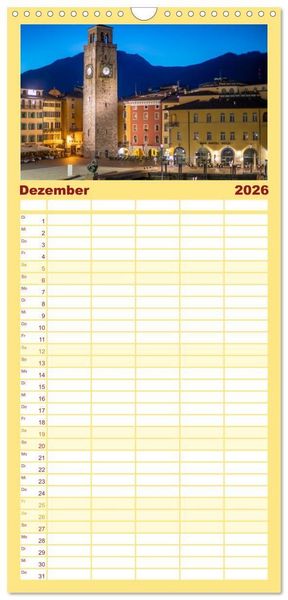 Produktbild: Familienplaner 2026 - Riva del Garda - Am Gardasee ganz im Norden mit 5 Spalten (Wandkalender, 21 x 45 cm) CALVENDO