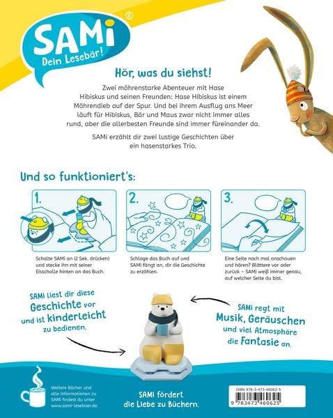 Produktbild: SAMi &ndash; dein Leseb&auml;r - Hase Hibiskus - Zwei m&ouml;hrenstarke Abenteuer