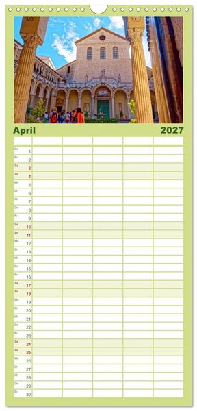 Produktbild: Familienplaner 2027 - Historisches am Golf von Neapel mit 5 Spalten (Wandkalender, 21 x 45 cm) CALVENDO