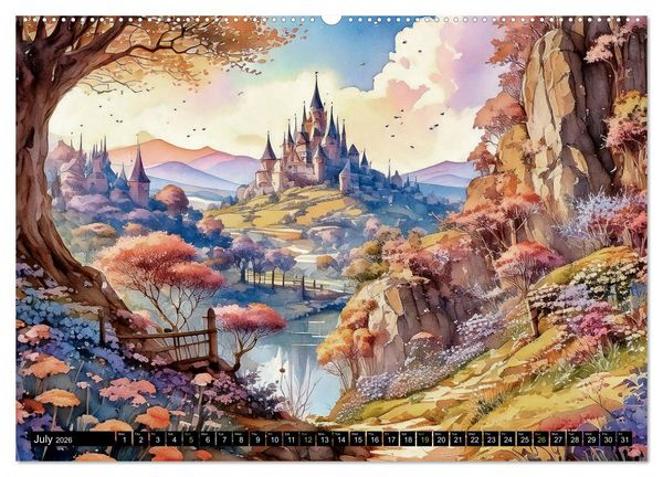 Produktbild: Visions of a Fairytale World (Wall Calendar 2026 DIN A2 landscape), CALVENDO 12 Month Wall Calendar