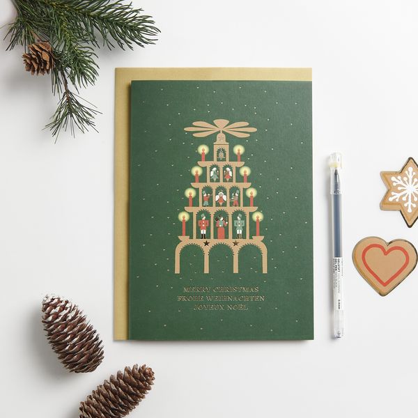 Produktbild: Kartenset A5, Weihnachtspyramide MIX