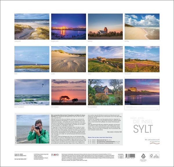 Produktbild: Die Insel Sylt Edition Kalender 2027 - Hans Jessel