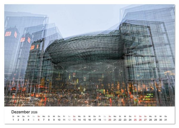 Produktbild: Berlin &ndash; Ikonen in Mehrfachbelichtung (Tischkalender 2026 DIN A5 quer), CALVENDO Monatskalender