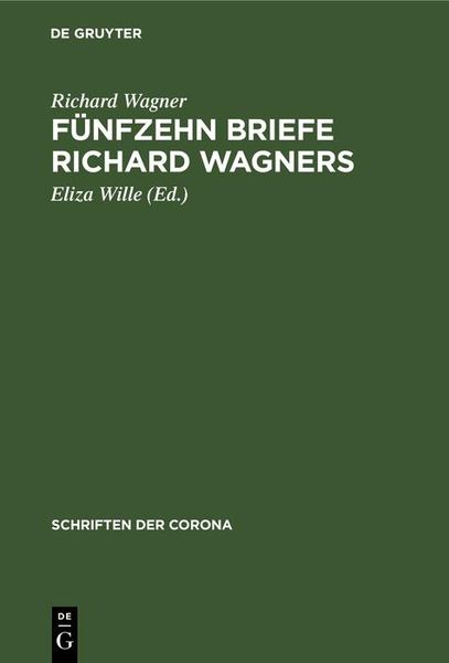 Produktbild: F&uuml;nfzehn Briefe Richard Wagners