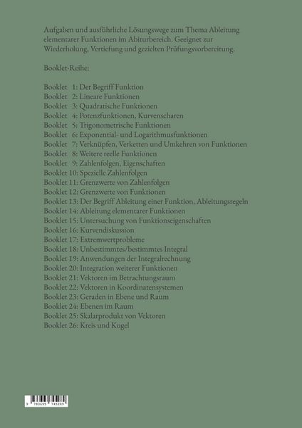 Produktbild: Mathematik f&uuml;r das Abitur