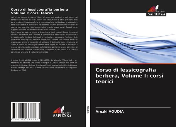 Produktbild: Corso di lessicografia berbera, Volume I: corsi teorici