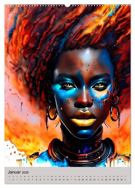 Produktbild: Portraits afrikanischer Frauen (Wandkalender 2026 DIN A2 hoch), CALVENDO Monatskalender