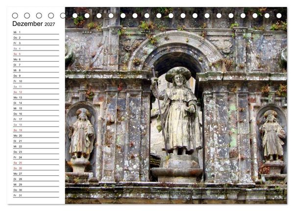 Produktbild: Jakobsweg - Camino Portugues (Tischkalender 2027 DIN A5 quer), CALVENDO Monatskalender