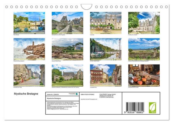 Produktbild: Mystische Bretagne (Wandkalender 2027 DIN A4 quer), CALVENDO Monatskalender