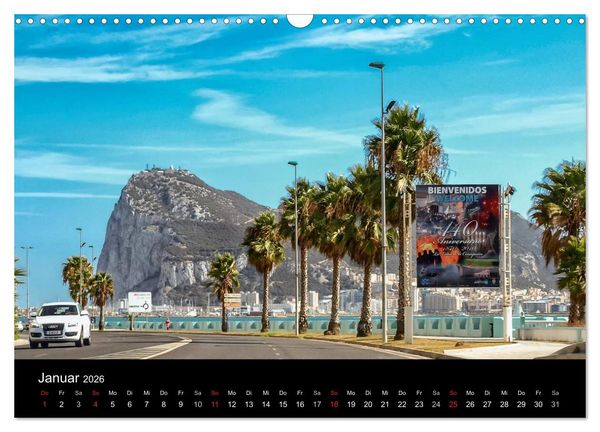 Produktbild: Gibraltar - der Affenfelsen (Wandkalender 2026 DIN A3 quer), CALVENDO Monatskalender