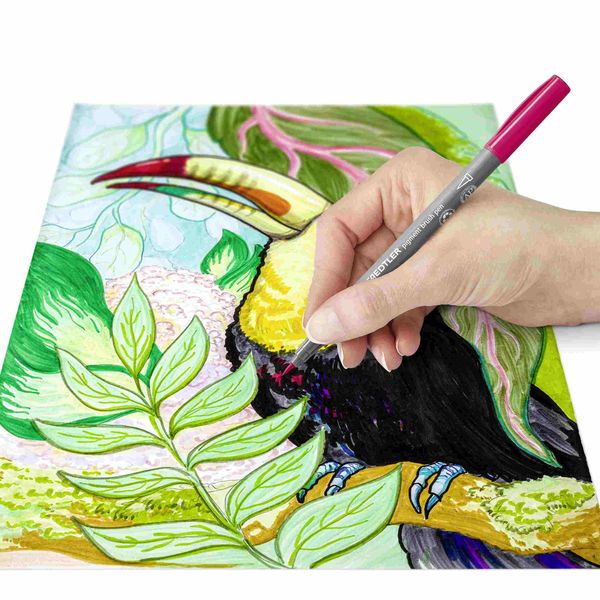 Produktbild: STAEDTLER Schreib- und Zeichbedarf pigment brush pen Greens&Turquoises, 6er Set