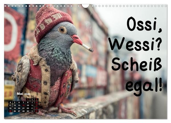 Produktbild: Freche Tauben - Lustiger Spr&uuml;chekalender mit Berliner Schnautze (Wandkalender 2026 DIN A3 quer), CALVENDO Monatskalender