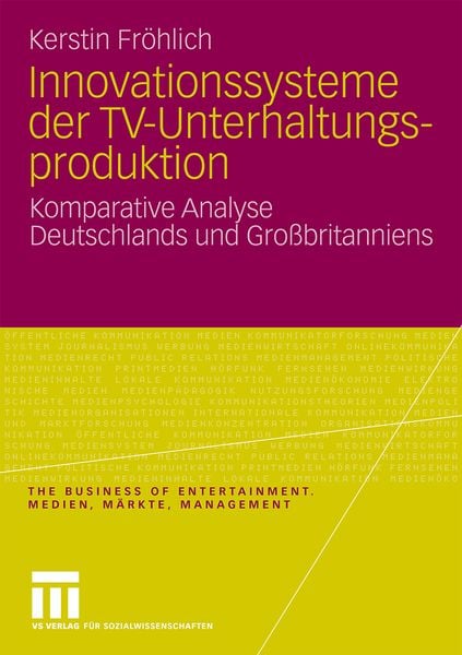 Produktbild: Innovationssysteme der TV-Unterhaltungsproduktion