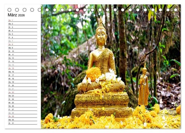 Produktbild: Thailand - Ein bezauberndes K&ouml;nigreich (Tischkalender 2026 DIN A5 quer), CALVENDO Monatskalender