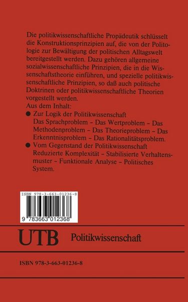 Produktbild: Politikwissenschaftliche Prop&auml;deutik