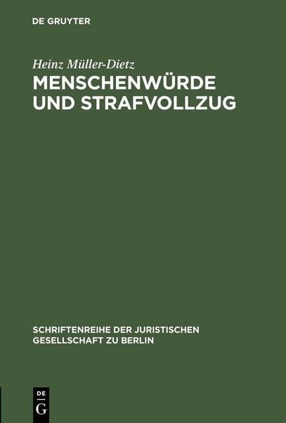 Produktbild: Menschenw&uuml;rde und Strafvollzug