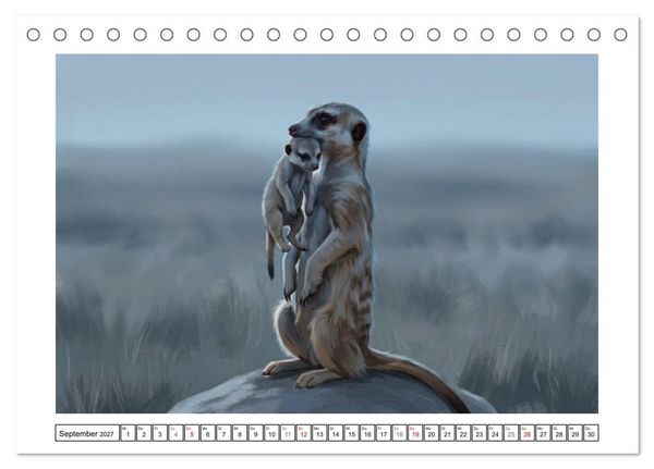 Produktbild: Erdm&auml;nnchen - Ein Tag vor dem Bau (Tischkalender 2027 DIN A5 quer), CALVENDO Monatskalender