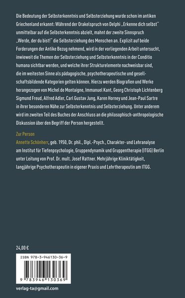 Produktbild: Selbsterkenntnis und Selbsterziehung