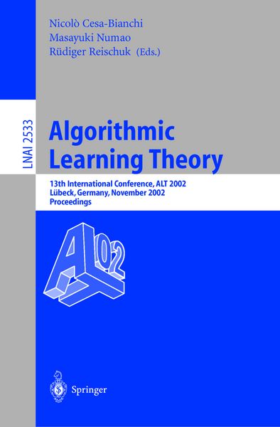 Produktbild: Algorithmic Learning Theory