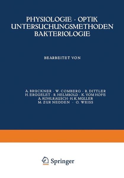 Produktbild: Physiologie &middot; Optik Untersuchungsmethoden Bakteriologie