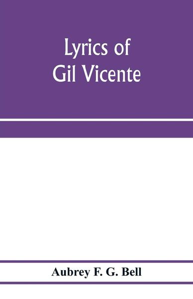 Produktbild: Lyrics of Gil Vicente
