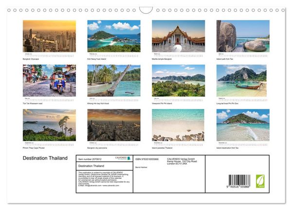 Produktbild: Destination Thailand (Wall Calendar 2026 DIN A3 landscape), CALVENDO 12 Month Wall Calendar