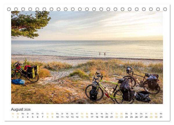 Produktbild: Radreisegl&uuml;ck Ostsee (Tischkalender 2026 DIN A5 quer), CALVENDO Monatskalender