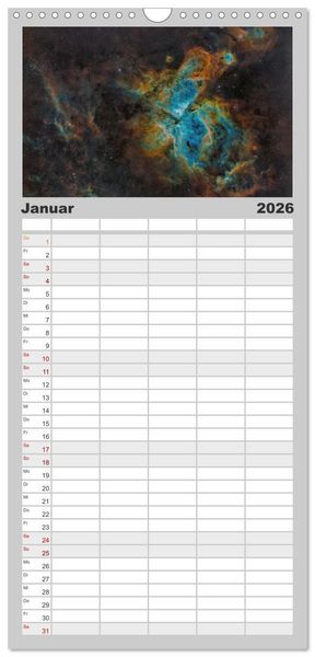 Produktbild: Familienplaner 2026 - Deep-Sky Fotografie mit 5 Spalten (Wandkalender, 21 x 45 cm) CALVENDO