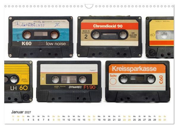 Produktbild: Audio Tapes (Wandkalender 2027 DIN A3 quer), CALVENDO Monatskalender