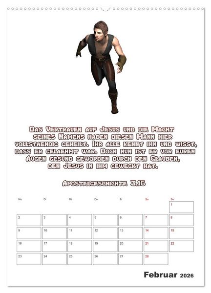 Produktbild: drei.sechzehn - Der Jesus Kalender (Wandkalender 2026 DIN A2 hoch), CALVENDO Monatskalender