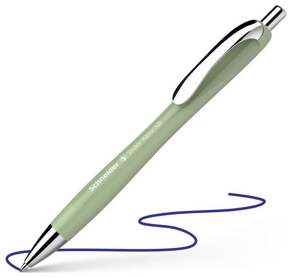 Produktbild: Schneider Kugelschreiber Slider Rave organic green, Mine Slider 755 XB blau