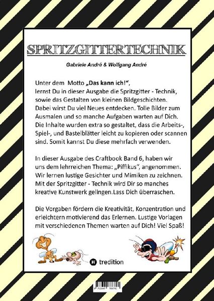 Produktbild: Craftbook - Kreatives Zeichnen - Spritzgitter Technik - R&auml;tsel - Malvorlagen - Lustige Mimiken - Story Scribbeln