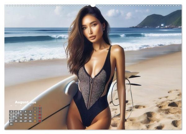 Produktbild: Big Wave Surfen (hochwertiger Premium Wandkalender 2026 DIN A2 quer), Kunstdruck in Hochglanz