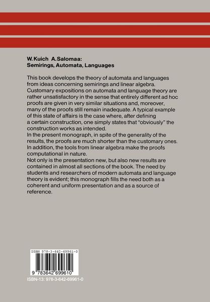 Produktbild: Semirings, Automata, Languages